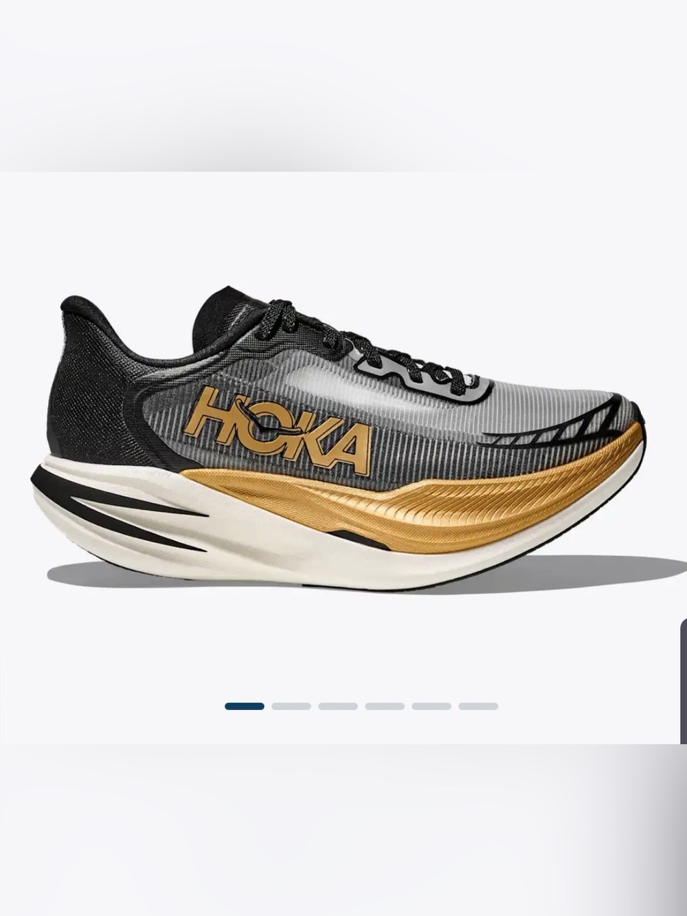 Hoka Cielo X1 2.0 Men's Size 12 Black and Gold Running Shoes Sneaker EUC